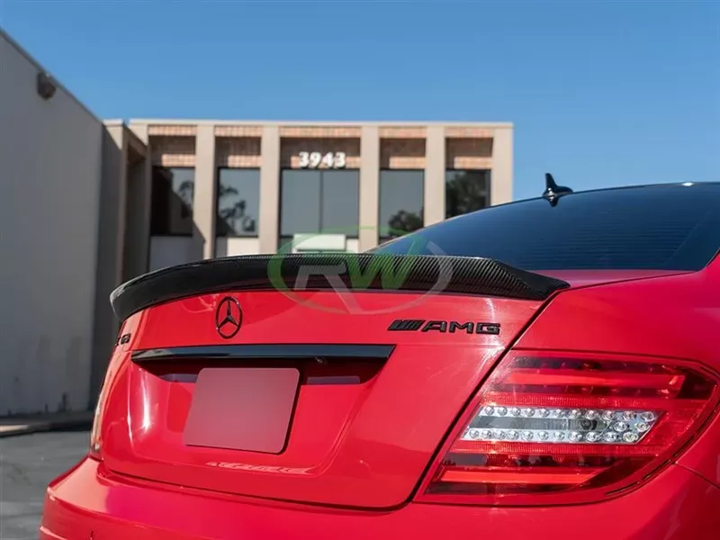 RW Carbon DTM Style Carbon Fiber Trunk Spoiler Mercedes-Benz W204 C Class 2008-2014 - mercw20423