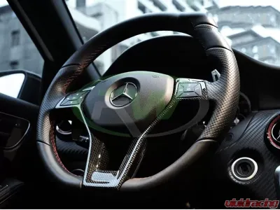 RW Carbon Fiber Steering Wheel Trim Mercedes-Benz W176 | W246 | X204 2011-2020 - mercw20439