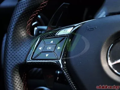 RW Carbon Fiber Steering Wheel Trim Mercedes-Benz W176 | W246 | X204 2011-2020 - mercw20439