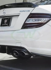RW Carbon Fiber Rear Bumper Splitters Mercedes-Benz W204 2008-2011                                     - mercw20442 - Image 4