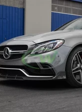 RW Carbon BRS Style CF Front Lip Mercedes-Benz W205 C63 2015-2021                                     - mercw20507 - Image 3