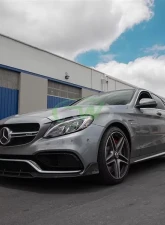 RW Carbon BRS Style CF Front Lip Mercedes-Benz W205 C63 2015-2021                                     - mercw20507 - Image 4