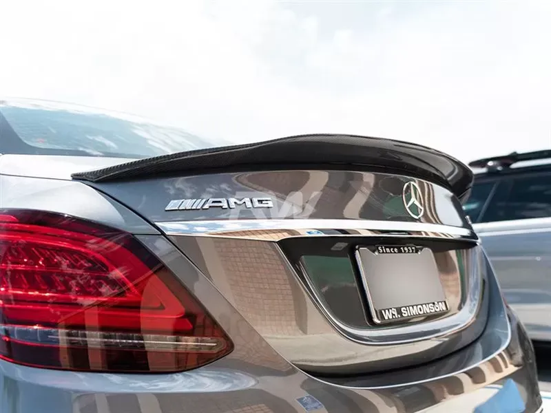 RW Carbon GTX Carbon Fiber Trunk Spoiler w/ 3M Tape Mercedes-Benz W205 C Class 2015-2021 - mercw20509-1