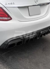 RW Carbon BRS Style Fiber Diffuser w/ Alloy Tips Mercedes-Benz W205 C63 AMG | C43 AMG 2015-2021                                     - mercw20513-3 - Image 4