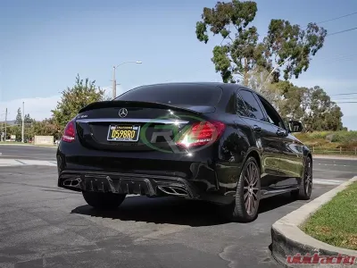 RW Carbon BRS Style Fiber Diffuser w/ Alloy Tips Mercedes-Benz W205 C63 AMG | C43 AMG 2015-2021 - mercw20513-3