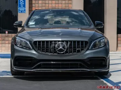 RW Carbon Edition 1 Style CF Front Lip w/ SLiPLO Anti-Scrape Kit Mercedes-Benz W205 C63 | C63S 2015-2021 - mercw20514-1