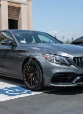 RW Carbon Edition 1 Style CF Front Lip w/ SLiPLO Anti-Scrape Kit Mercedes-Benz W205 C63 | C63S 2015-2021                                     - mercw20514-1 - Image 3