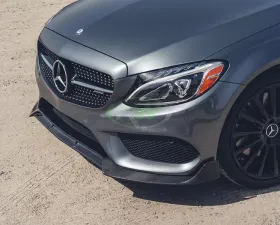 RW Carbon BRS Style CF Front Lip Spoiler Mercedes-Benz W205 C Class 2015-2018