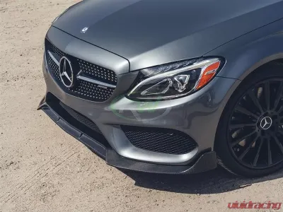 RW Carbon BRS Style CF Front Lip Spoiler Mercedes-Benz W205 C Class 2015-2018 - mercw20515