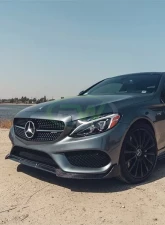 RW Carbon BRS Style CF Front Lip Spoiler Mercedes-Benz W205 C Class 2015-2018                                     - mercw20515 - Image 3