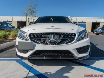 RW Carbon BRS Style CF Front Lip Spoiler Mercedes-Benz W205 C Class 2015-2018 - mercw20515