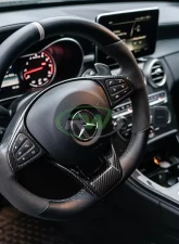 RW Carbon Fiber Steering Wheel Trim Mercedes-Benz AMG W205 | W213 | W218 2015-2021                                     - mercw20518 - Image 3