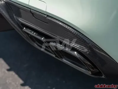 RW Carbon Style Exhaust Tips Black Chrome Mercedes-Benz C63 | C63S AMG 2015-2021 - mercw20531-1