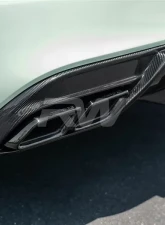 RW Carbon Style Exhaust Tips Black Chrome Mercedes-Benz C63 | C63S AMG 2015-2021                                     - mercw20531-1 - Image 2