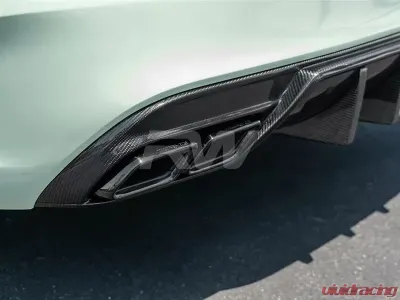 RW Carbon Style Exhaust Tips Black Chrome Mercedes-Benz C63 | C63S AMG 2015-2021 - mercw20531-1