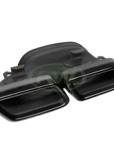 RW Carbon Style Exhaust Tips Black Chrome Mercedes-Benz C63 | C63S AMG 2015-2021                                     - mercw20531-1 - Image 3