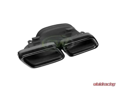 RW Carbon Style Exhaust Tips Black Chrome Mercedes-Benz C63 | C63S AMG 2015-2021 - mercw20531-1