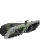 RW Carbon Style Exhaust Tips Black Chrome Mercedes-Benz C63 | C63S AMG 2015-2021                                     - mercw20531-1 - Image 4