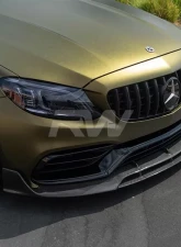 RW Carbon BRS CF Front Lip w/ SLiPLO Anti-Scrape Kit Mercedes-Benz W205 C63 | C63S 2017-2021                                     - mercw20535-1 - Image 6