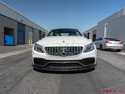 RW Carbon BRS CF Front Lip w/ SLiPLO Anti-Scrape Kit Mercedes-Benz W205 C63 | C63S 2017-2021 - mercw20535-1