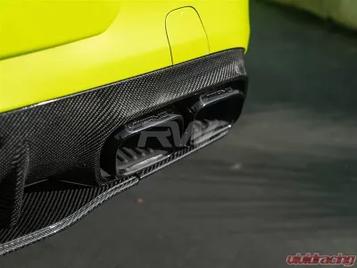 RW Carbon Black Polished Exhaust Tips Polished Chrome Mercedes-Benz W205 C63 | C63S 2015-2021 - mercw20546-2
