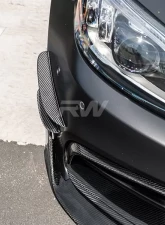 RW Carbon Fiber Canards w/ 3M Tape Mercedes-Benz W205 C63 | C63S 2015-2021                                     - mercw20559-1 - Image 2
