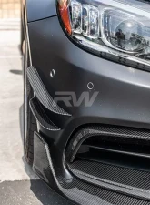 RW Carbon Fiber Canards w/ 3M Tape Mercedes-Benz W205 C63 | C63S 2015-2021                                     - mercw20559-1 - Image 3