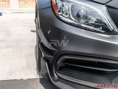 RW Carbon Fiber Canards w/ 3M Tape Mercedes-Benz W205 C63 | C63S 2015-2021 - mercw20559-1