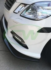 RW Carbon Godhand Style Carbon Fiber Lip Spoiler w/ SLiPLO Anti-Scrape Kit Mercedes-Benz E350 | E550 2010-2013                                     - mercw21203-1 - Image 4