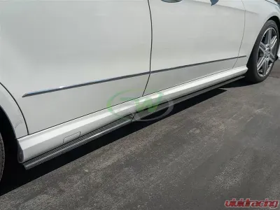 RW Carbon Fiber Side Skirt Extensions Mercedes-Benz W212 E63 AMG | E350 | E550 2010-2013 - mercw21218