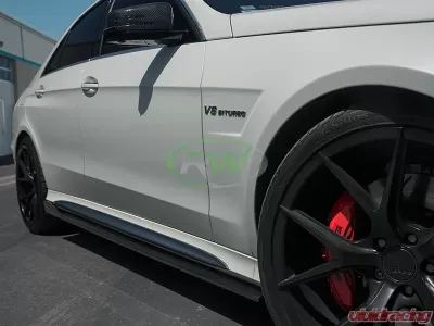 RW Carbon CF Side Skirt Extensions Mercedes-Benz W212 E63 | E63S 2014-2016 - mercw21220