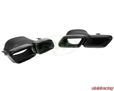 RW Carbon Black Chrome Exhaust Tips Mercedes-Benz W213 E63S 2018-2023 - mercw213012
