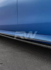 RW Carbon Forged Carbon Side Skirt Extensions Mercedes-Benz W213 E Class 2017-2020                                     - mercw21312 - Image 3