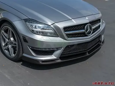 RW Carbon DTM Carbon Fiber Front Lip w/ SLiPLO Anti-Scrape Kit Mercedes-Benz W218 CLS63 2012-2014 - mercw21808-1
