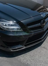 RW Carbon DTM Carbon Fiber Front Lip w/ SLiPLO Anti-Scrape Kit Mercedes-Benz W218 CLS63 2012-2014                                     - mercw21808-1 - Image 4