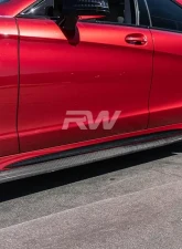 RW Carbon Fiber Side Skirt Extensions Mercedes-Benz W218 CLS 2012-2014                                     - mercw21814 - Image 6