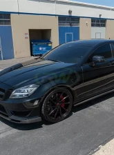 RW Carbon Fiber Side Skirt Extensions Mercedes-Benz W218 CLS 2012-2014                                     - mercw21814 - Image 3