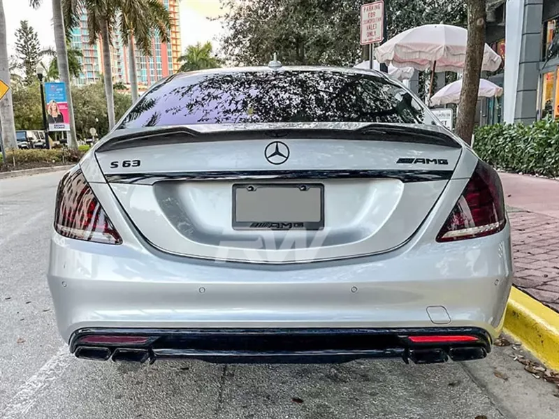 RW Carbon DTM Carbon Fiber Trunk Spoiler w/ 3M Tape Mercedes-Benz W222 S Class 2014-2020 - mercw22205-1