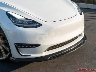 RW Carbon Fiber Front Lip Spoiler Tesla Model Y 2020-2023 - tesla011