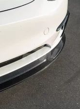 RW Carbon Fiber Front Lip Spoiler Tesla Model Y 2020-2023                                     - tesla011 - Image 2