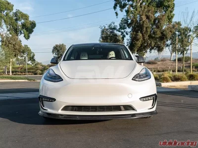 RW Carbon Fiber Front Lip Spoiler Tesla Model Y 2020-2023 - tesla011