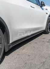 RW Carbon DTM Full Carbon Fiber Side Skirt Extensions Tesla Model Y 2020-2023                                     - tesla019 - Image 6