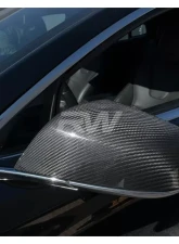 RW Carbon Carbon Fiber Mirror Covers Tesla Model S 2012-2020                                     - tesla024 - Image 2