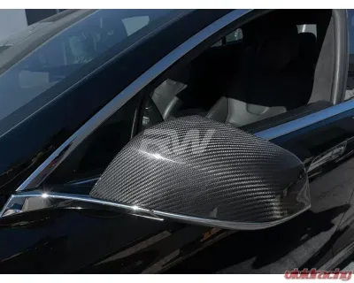 RW Carbon Carbon Fiber Mirror Covers Tesla Model S 2012-2020 - tesla024