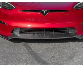RW Carbon Carbon Fiber Front Lip Spoiler Tesla Model S 2021-2023