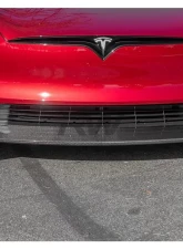 RW Carbon Carbon Fiber Front Lip Spoiler Tesla Model S 2021-2023                                     - tesla029 - Image 9