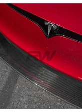 RW Carbon Carbon Fiber Front Lip Spoiler Tesla Model S 2021-2023                                     - tesla029 - Image 2