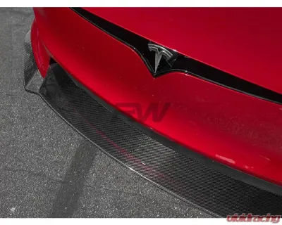 RW Carbon Carbon Fiber Front Lip Spoiler Tesla Model S 2021-2023 - tesla029