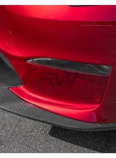 RW Carbon Carbon Fiber Front Lip Spoiler Tesla Model S 2021-2023                                     - tesla029 - Image 3