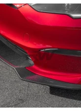 RW Carbon Carbon Fiber Front Lip Spoiler Tesla Model S 2021-2023                                     - tesla029 - Image 4
